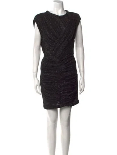 Pre-owned Iro Cowl Neck Mini Dress In Black