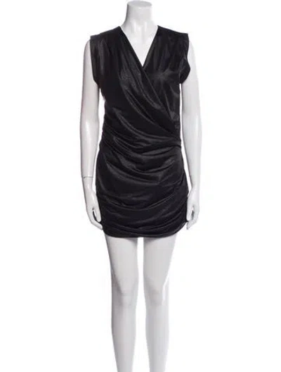 Pre-owned Iro Cowl Neck Mini Dress In Black