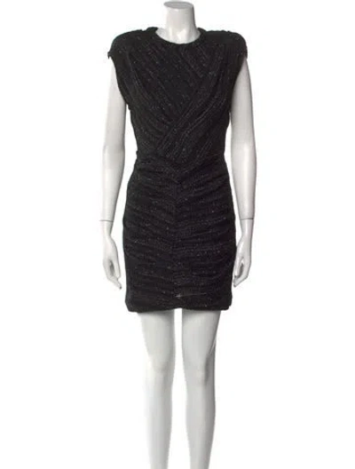 Pre-owned Iro Cowl Neck Mini Dress In Black