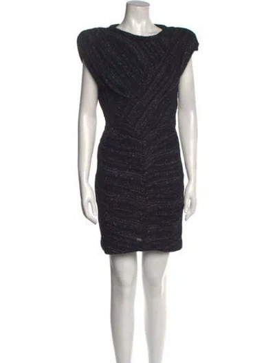 Pre-owned Iro Cowl Neck Mini Dress In Black