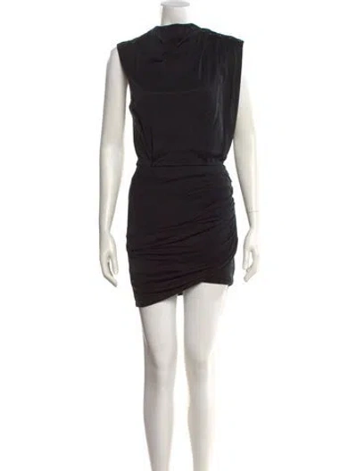 Pre-owned Iro Cowl Neck Mini Dress In Black