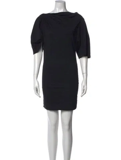 Pre-owned Iro Cowl Neck Mini Dress In Black