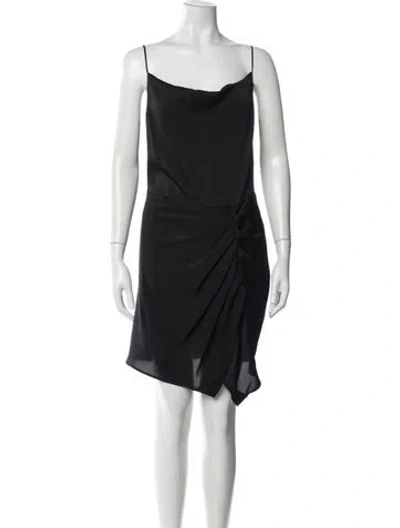 Pre-owned Iro Cowl Neck Mini Dress In Black