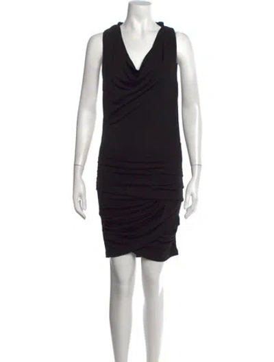 Pre-owned Iro Cowl Neck Mini Dress In Black