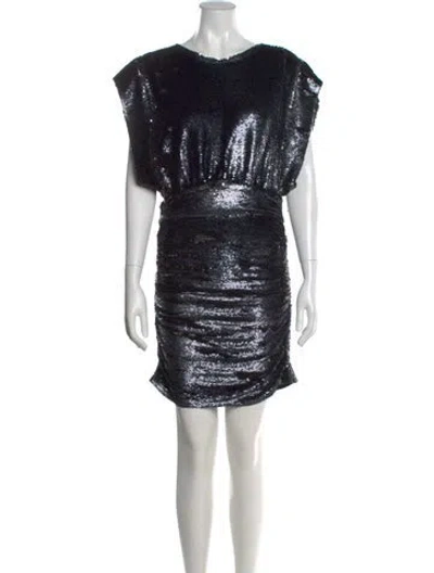 Pre-owned Iro Cowl Neck Mini Dress In Blue