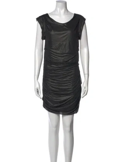 Pre-owned Iro Cowl Neck Mini Dress In Gray
