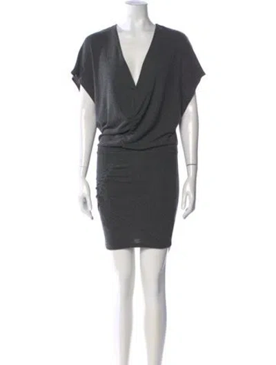 Pre-owned Iro Cowl Neck Mini Dress In Gray