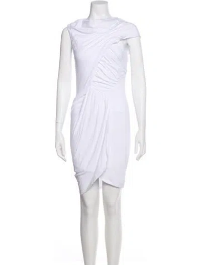 Pre-owned Iro Cowl Neck Mini Dress In White