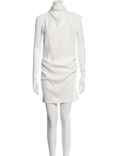 Pre-owned Iro Cowl Neck Mini Dress In White