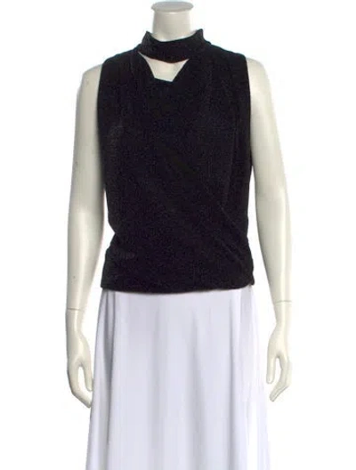 Pre-owned Iro Cowl Neck Sleeveless Top In Black