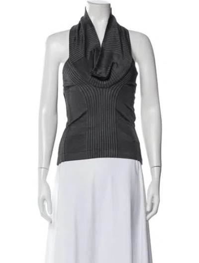Pre-owned Iro Cowl Neck Sleeveless Top W/ Tags W/tags In Gray