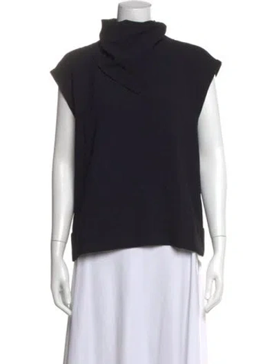 Pre-owned Iro Cowl Neck Three-quarter Sleeve Sweatshirt In Black