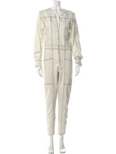 Pre-owned Iro Crew Neck Jumpsuit In Neutral