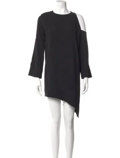 Pre-owned Iro Crew Neck Knee-length Dress In Black