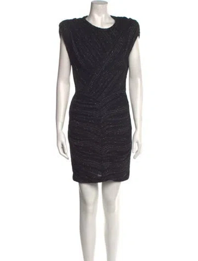 Pre-owned Iro Crew Neck Knee-length Dress In Black