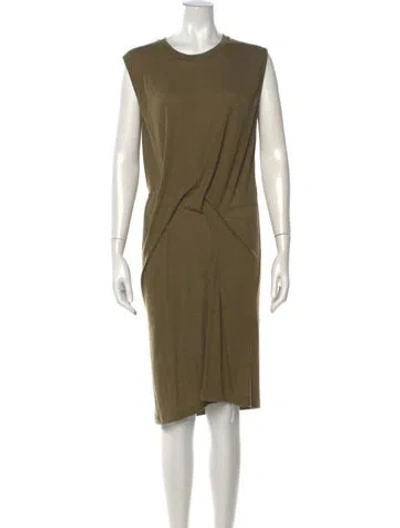 Pre-owned Iro Crew Neck Knee-length Dress In Green