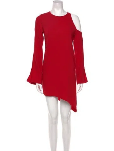Pre-owned Iro Crew Neck Knee-length Dress In Red