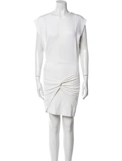 Pre-owned Iro Crew Neck Knee-length Dress In White