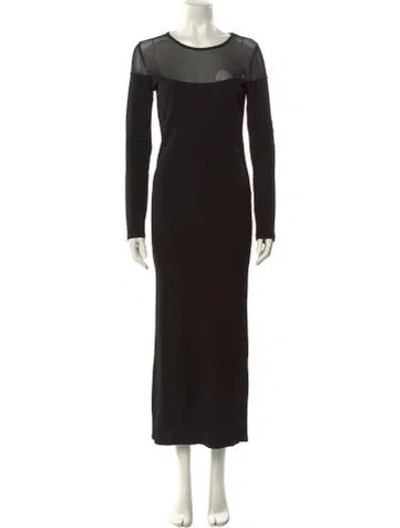 Pre-owned Iro Crew Neck Long Dress In Black