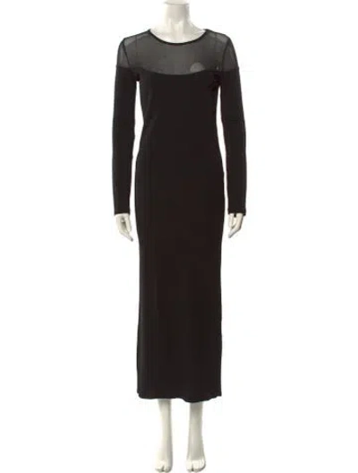 Pre-owned Iro Crew Neck Long Dress In Black