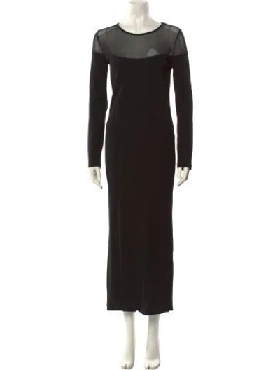 Pre-owned Iro Crew Neck Long Dress In Black
