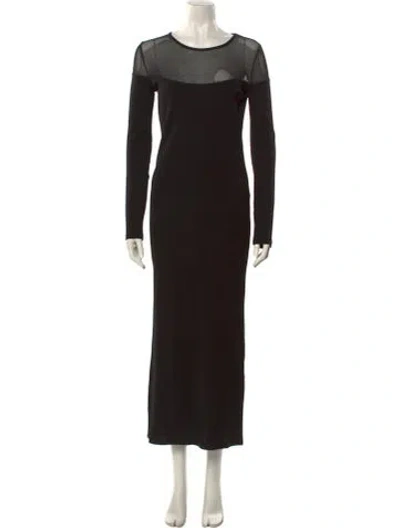 Pre-owned Iro Crew Neck Long Dress In Black