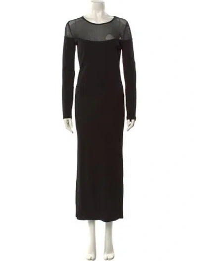 Pre-owned Iro Crew Neck Long Dress In Black