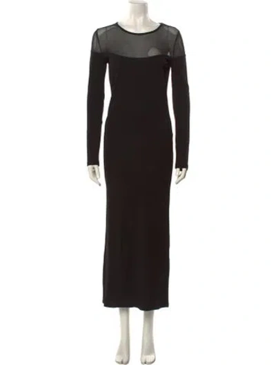 Pre-owned Iro Crew Neck Long Dress In Black