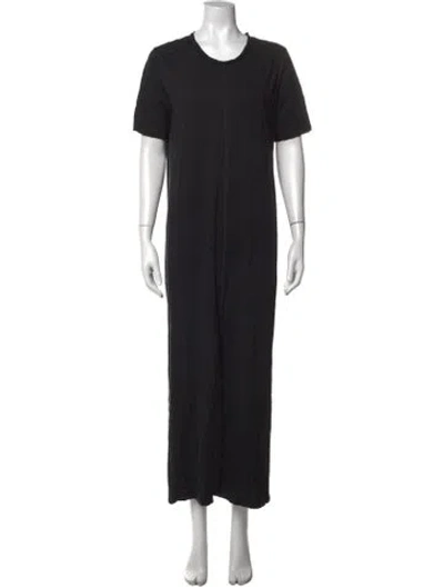 Pre-owned Iro Crew Neck Long Dress In Black
