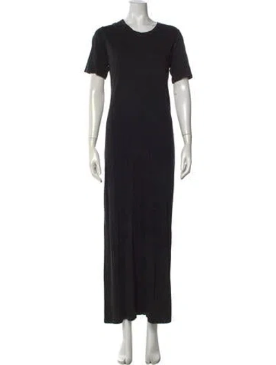 Pre-owned Iro Crew Neck Long Dress In Black