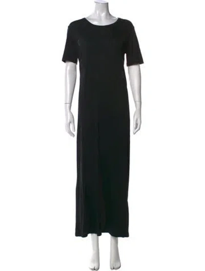 Pre-owned Iro Crew Neck Long Dress In Black