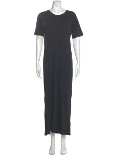 Pre-owned Iro Crew Neck Long Dress In Gray