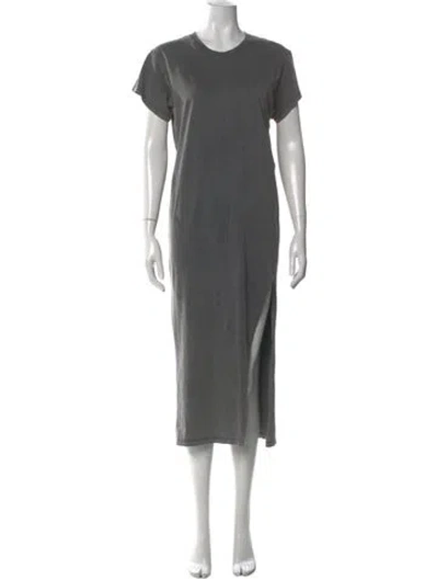 Pre-owned Iro Crew Neck Long Dress In Gray