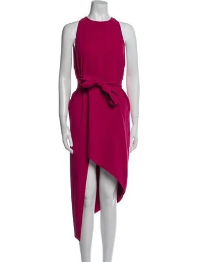 Pre-owned Iro Crew Neck Long Dress In Red