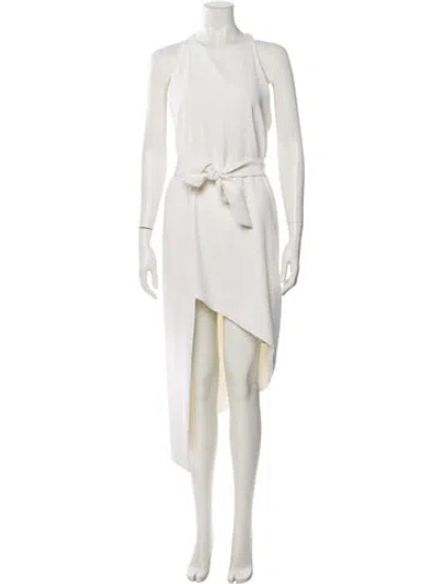 Pre-owned Iro Crew Neck Long Dress In White
