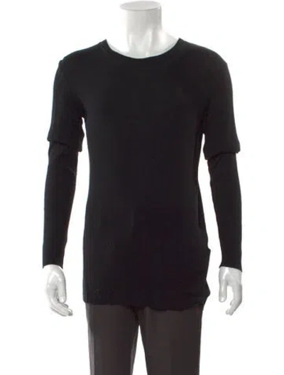 Pre-owned Iro Crew Neck Long Sleeve Henley In Black