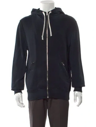 Pre-owned Iro Crew Neck Long Sleeve Hoodie In Blue