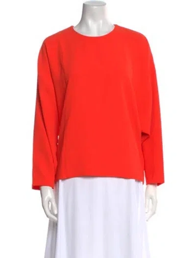 Pre-owned Iro Crew Neck Long Sleeve Sweatshirt In Orange