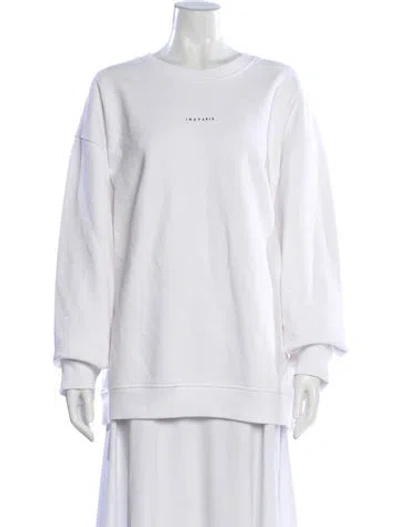 Pre-owned Iro Crew Neck Long Sleeve Sweatshirt In White