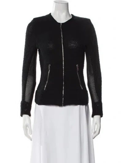 Pre-owned Iro Crew Neck Long Sleeve Top In Black