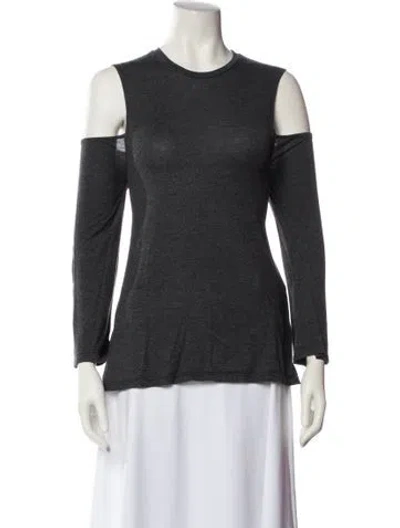 Pre-owned Iro Crew Neck Long Sleeve Top In Black