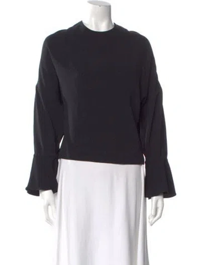 Pre-owned Iro Crew Neck Long Sleeve Top In Black
