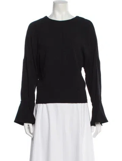 Pre-owned Iro Crew Neck Long Sleeve Top In Black