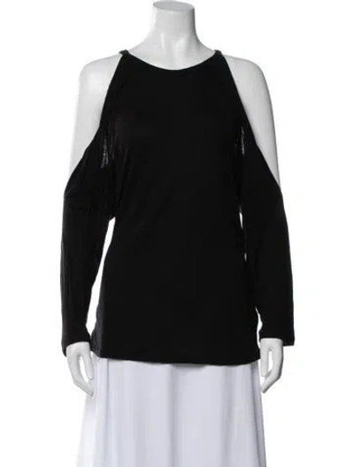 Pre-owned Iro Crew Neck Long Sleeve Top In Black