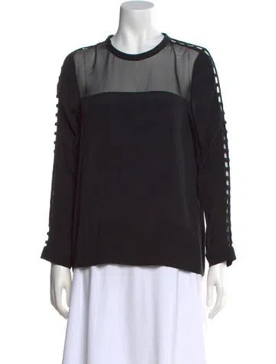 Pre-owned Iro Crew Neck Long Sleeve Top In Black