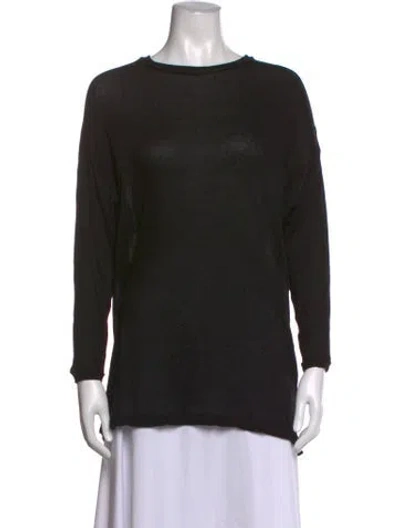 Pre-owned Iro Crew Neck Long Sleeve Top In Black