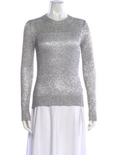 Pre-owned Iro Crew Neck Long Sleeve Top In Gray