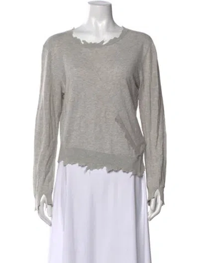 Pre-owned Iro Crew Neck Long Sleeve Top In Gray