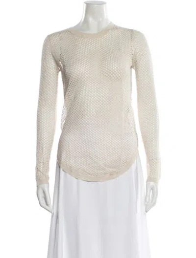 Pre-owned Iro Crew Neck Long Sleeve Top In Neutral