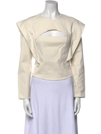 Pre-owned Iro Crew Neck Long Sleeve Top In Neutral